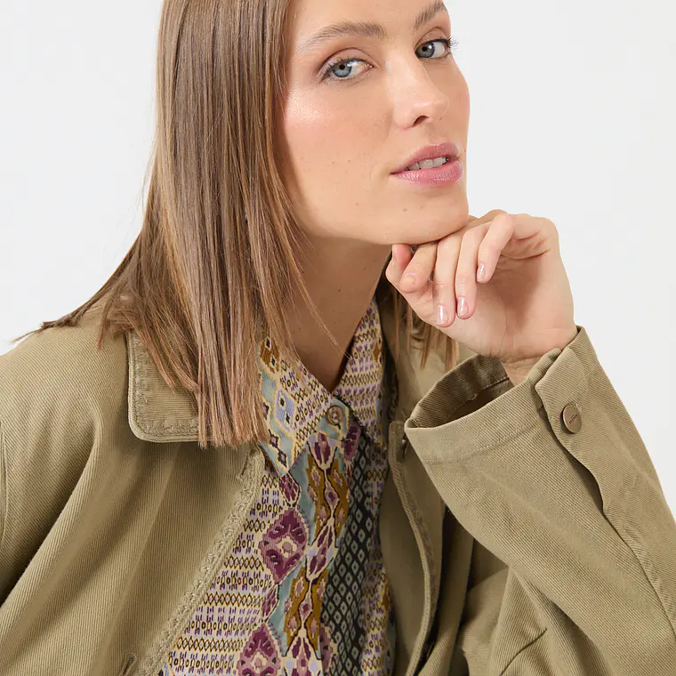 CHAQUETA CUELLO CAMISERO VERDE (TALLA M a XL) 3