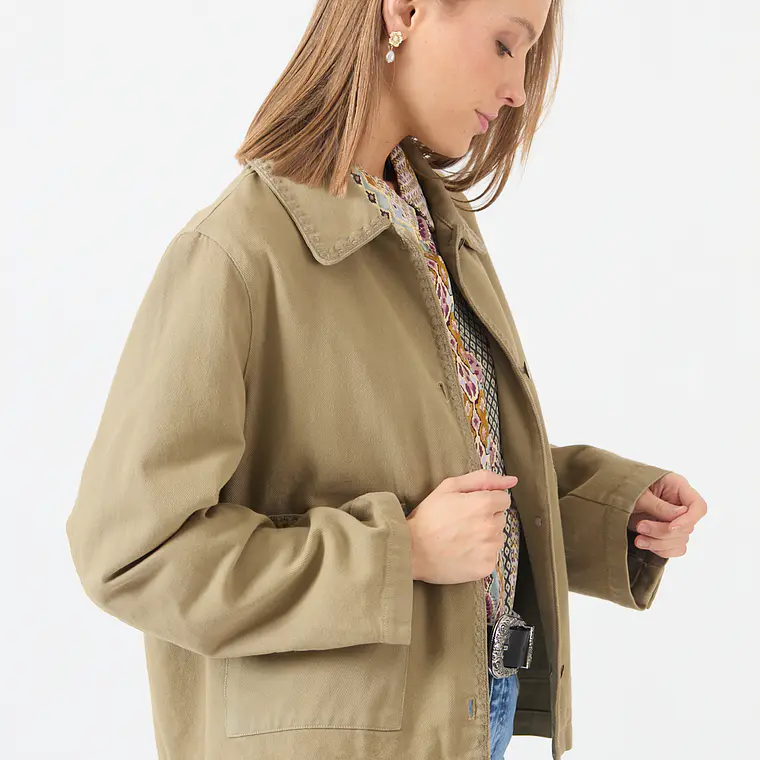 CHAQUETA CUELLO CAMISERO VERDE (TALLA M a XL) 4