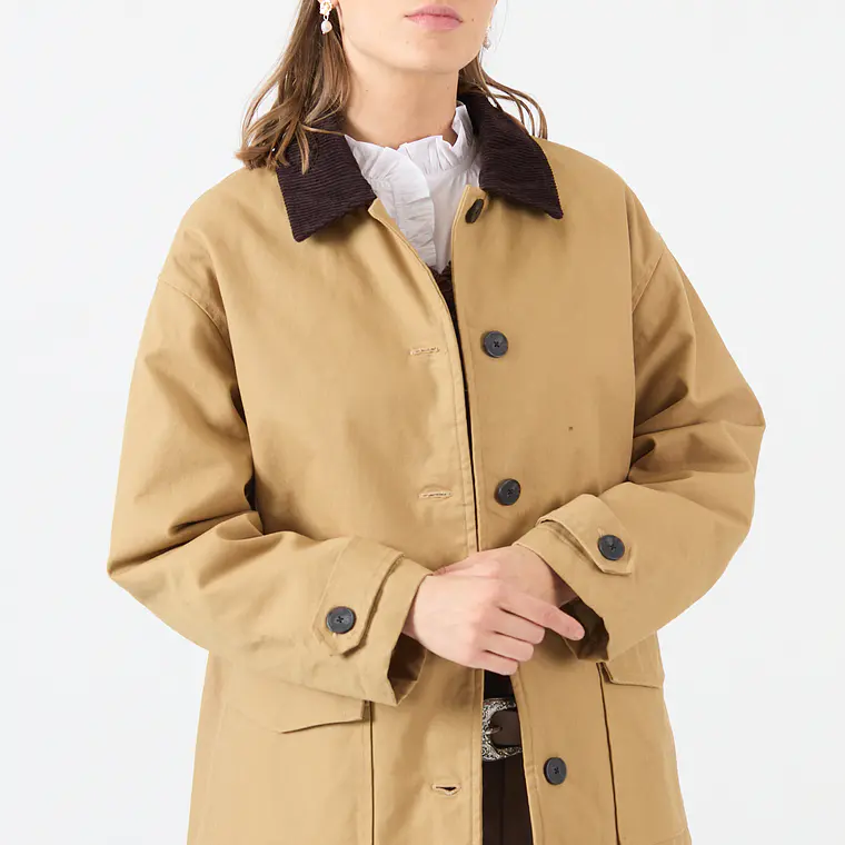 CHAQUETA CASUAL CUELLO CAMISERO COLOR CAMEL (TALLA M a XL) 3