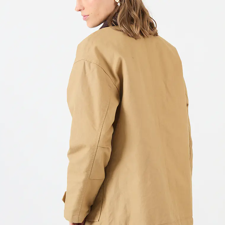 CHAQUETA CASUAL CUELLO CAMISERO COLOR CAMEL (TALLA M a XL) 5