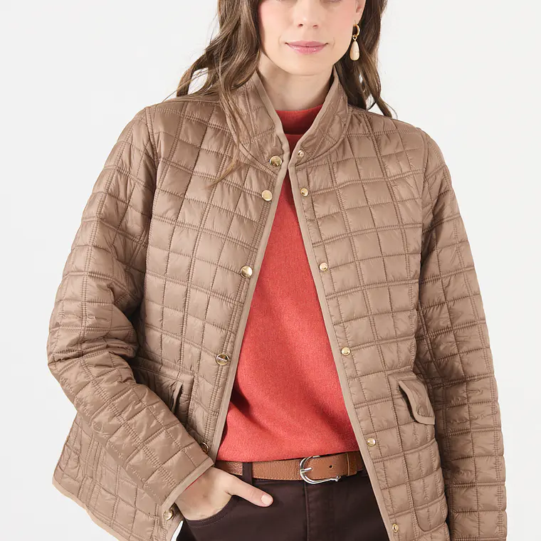CHAQUETA CUELLO MAO COLOR BEIGE (TALLA L) 1