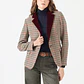 CHAQUETA CUELLO SASTRE CON LANA CUADRILLE BEIGE (TALLA L) - Miniatura 2