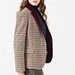 CHAQUETA CUELLO SASTRE CON LANA CUADRILLE BEIGE (TALLA L) - Miniatura 4