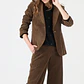 CHAQUETA CASUAL DE CUELLO SASTRE DE COTELE VERDE MUSGO (TALLA M y L)  - Miniatura 1