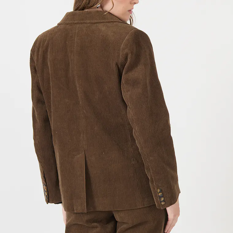 CHAQUETA CASUAL DE CUELLO SASTRE DE COTELE VERDE MUSGO (TALLA M y L)  5