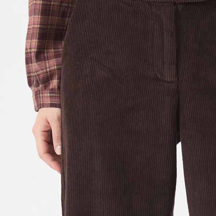 PANTALON STARIGHT DE COTELE CAFE MORO (TALLA 42) 3