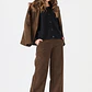 PANTALON WIDE LEG DE COTELE VERDE MUSGO (TALLA 42)  - Miniatura 2