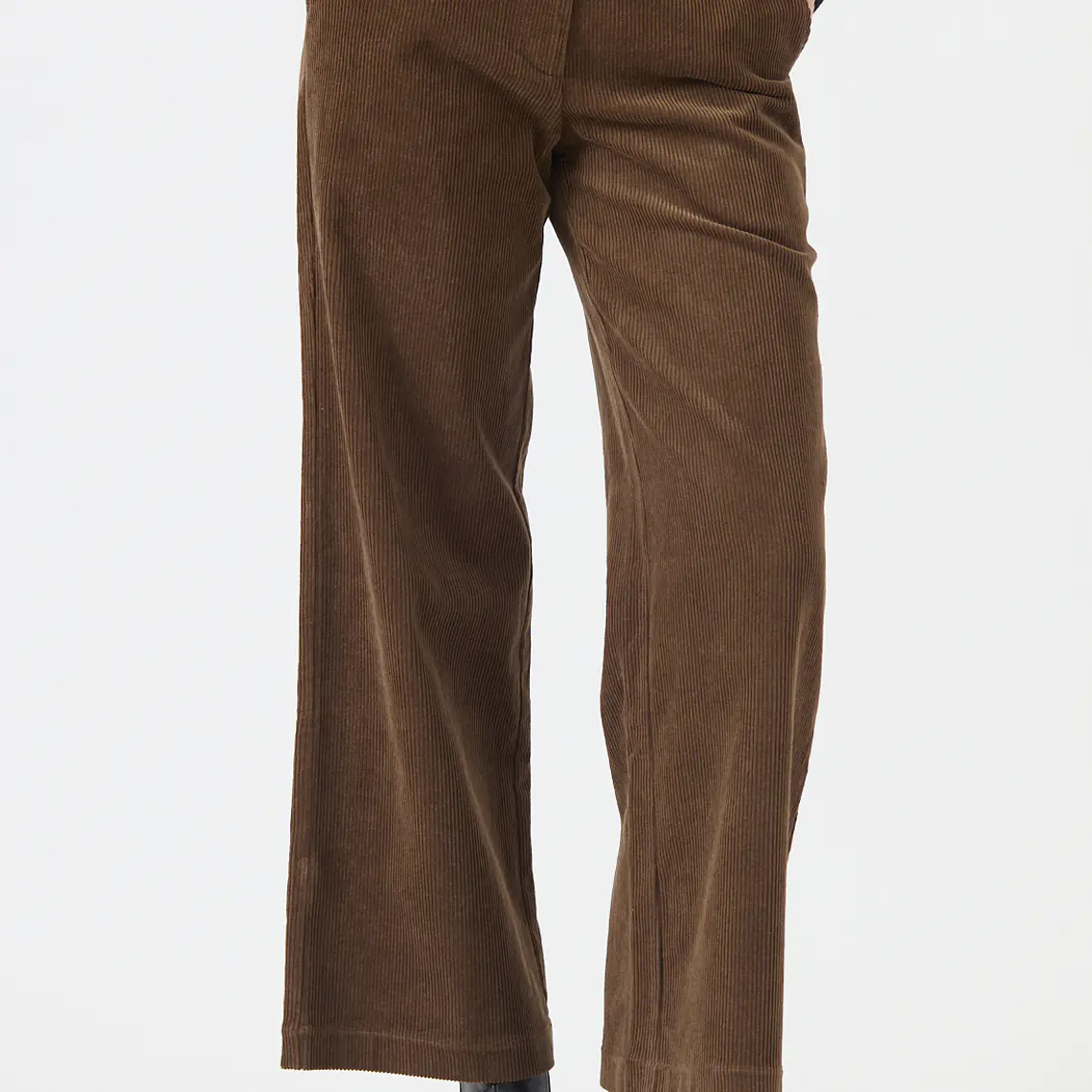 PANTALON WIDE LEG DE COTELE VERDE MUSGO (TALLA 42)  3