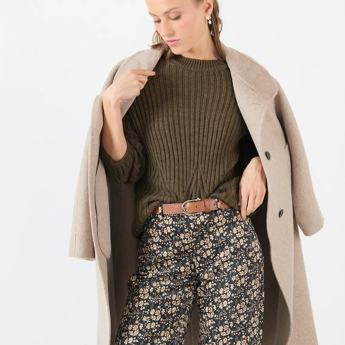 SWEATER CUELLO REDONDO CON ALPACA COLOR VERDE (TALLA S a XL) 4