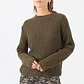 SWEATER CUELLO REDONDO CON ALPACA COLOR VERDE (TALLA S a XL) - Miniatura 1