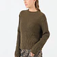 SWEATER CUELLO REDONDO CON ALPACA COLOR VERDE (TALLA S a XL) - Miniatura 2