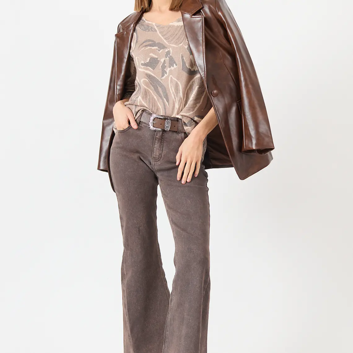 JEANS TOP FLARE CAMEL (TALLA 42 a 46) 1