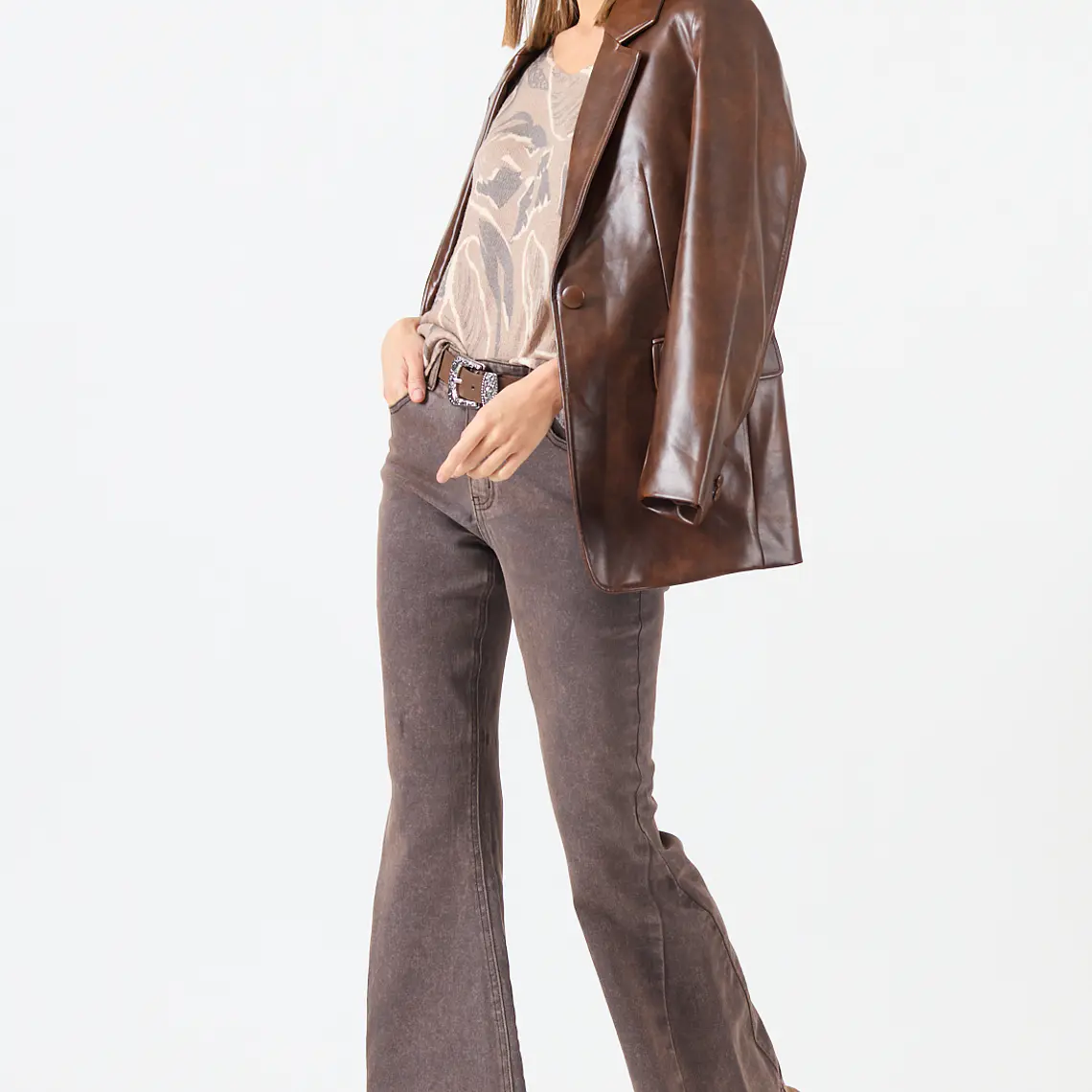 JEANS TOP FLARE CAMEL (TALLA 42 a 46) 2