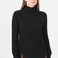 SWEATER CUELLO ALTO CON ALPACA COLOR NEGRO (TALLA S a XL) - Miniatura 1