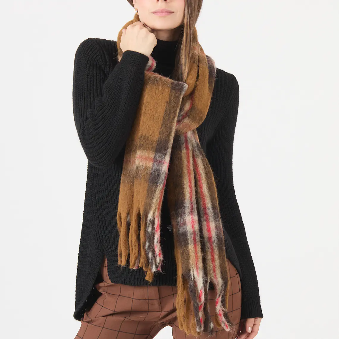 SWEATER CUELLO ALTO CON ALPACA COLOR NEGRO (TALLA S a XL) 4