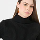 SWEATER CUELLO ALTO CON ALPACA COLOR NEGRO (TALLA S a XL) - Miniatura 5