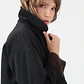 ABRIGO CUELLO CAMISERO MELANGE NEGRO (TALLA M y XL) - Miniatura 2