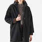 ABRIGO CUELLO CAMISERO MELANGE NEGRO (TALLA M y XL) - Miniatura 1