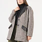 ABRIGO CUELLO SASTRE CON LANA MELANGE NEGRO (TALLA S a XL) - Miniatura 1