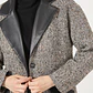 ABRIGO CUELLO SASTRE CON LANA MELANGE NEGRO (TALLA S a XL) - Miniatura 2