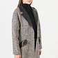 ABRIGO CUELLO SASTRE CON LANA MELANGE NEGRO (TALLA S a XL) - Miniatura 4