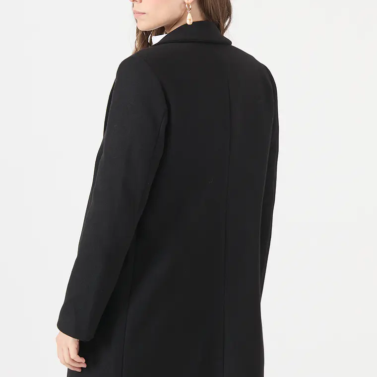 ABRIGO CASUAL CUELLO SASTRE NEGRO (TALLA L y XL) 5