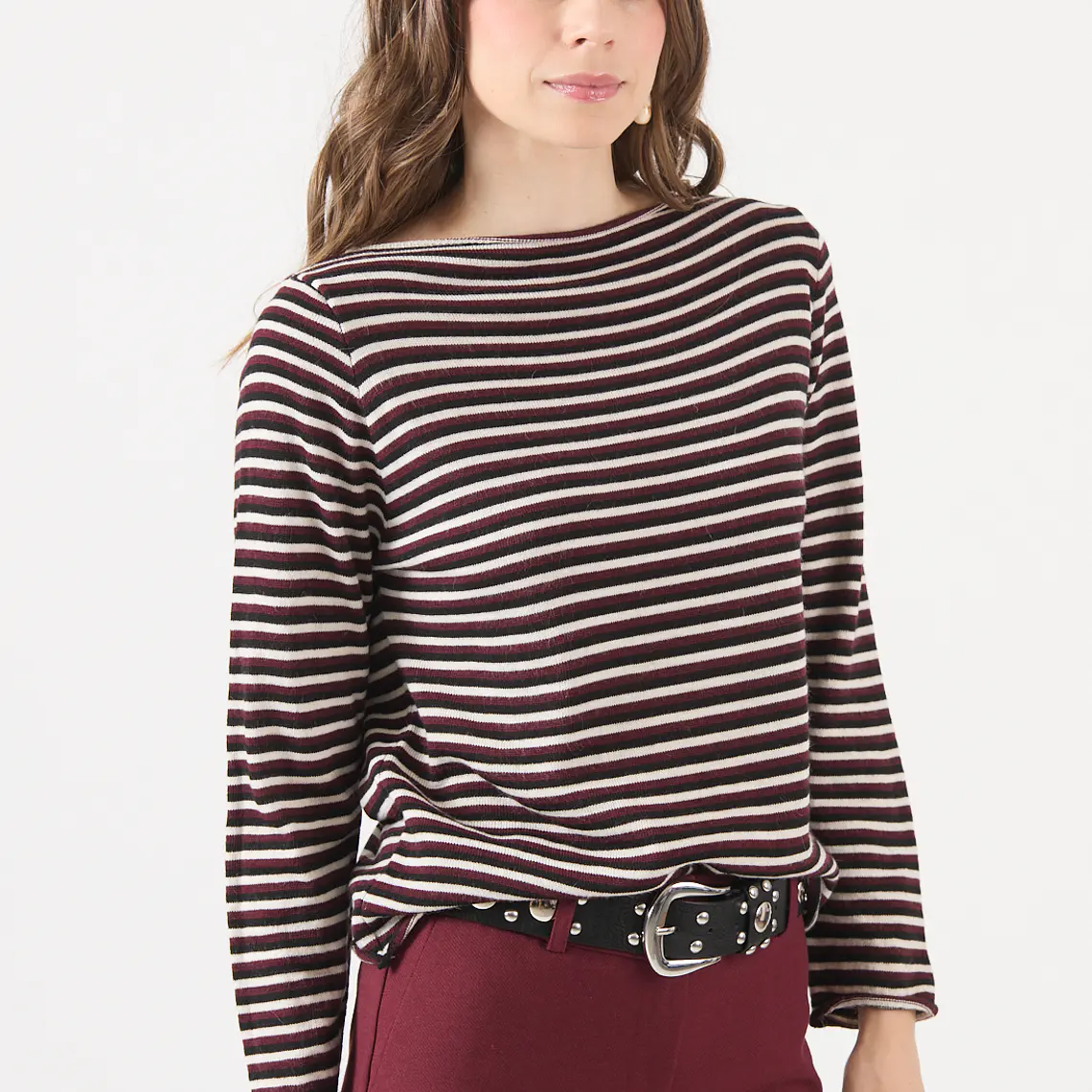 SWEATER CON ALPACA CON RAYAS NEGRO (TALLA S a XL) 1