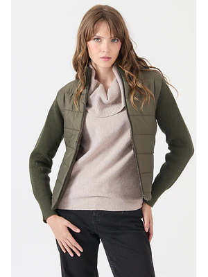 PARKA CUELLO ALTO COLOR VERDE (TALLA XL)