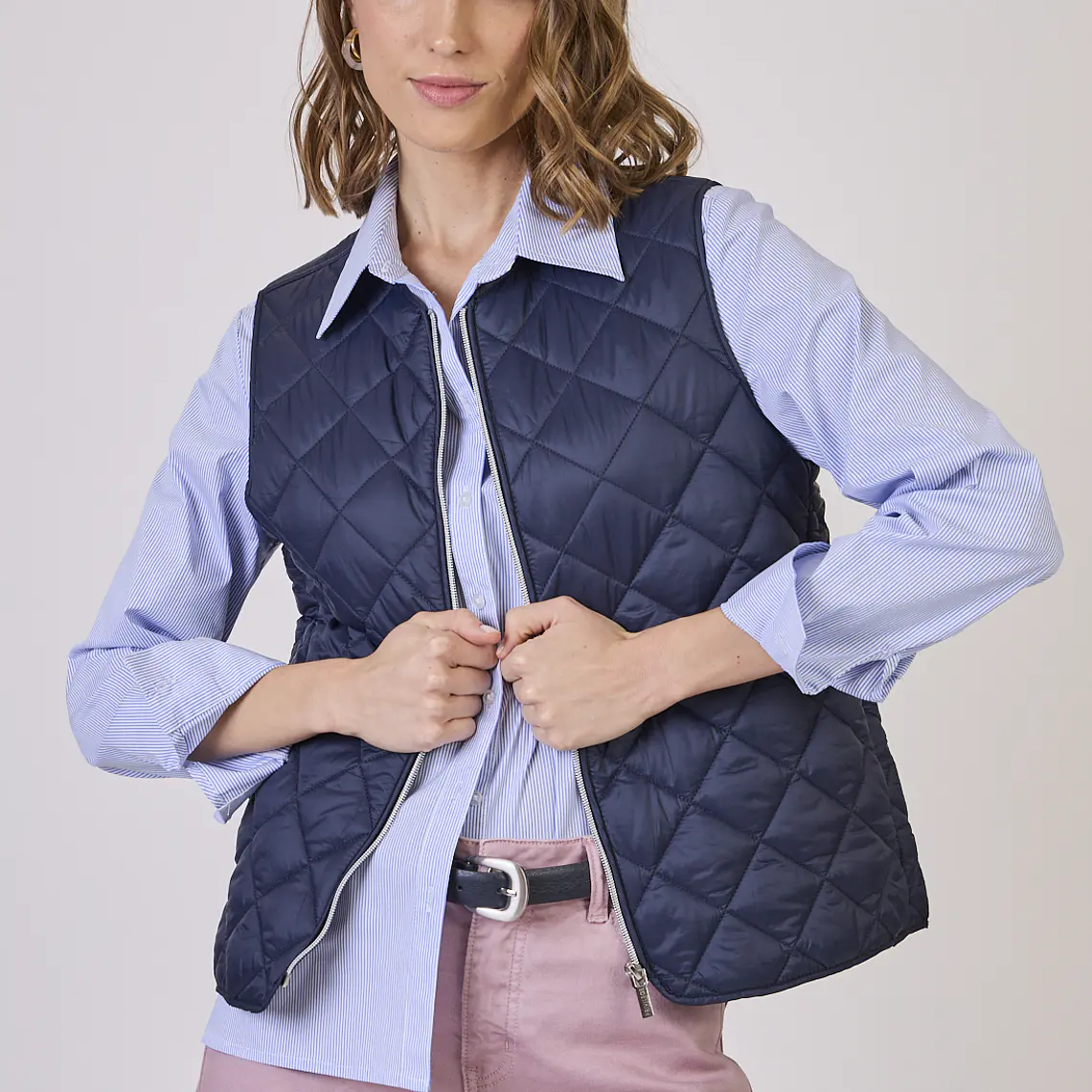 PARKA CUELLO REDONDO COLOR AZUL MARINO (TALLA M) 1