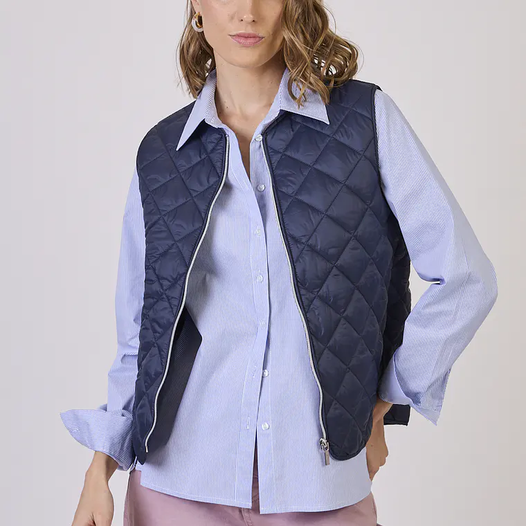 PARKA CUELLO REDONDO COLOR AZUL MARINO (TALLA M) 2