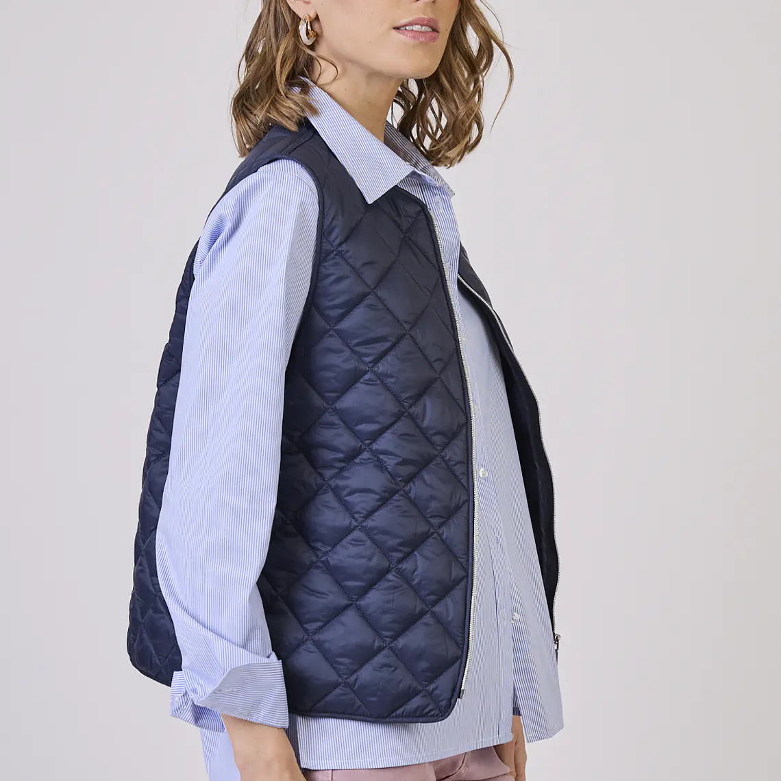 PARKA CUELLO REDONDO COLOR AZUL MARINO (TALLA M) 3