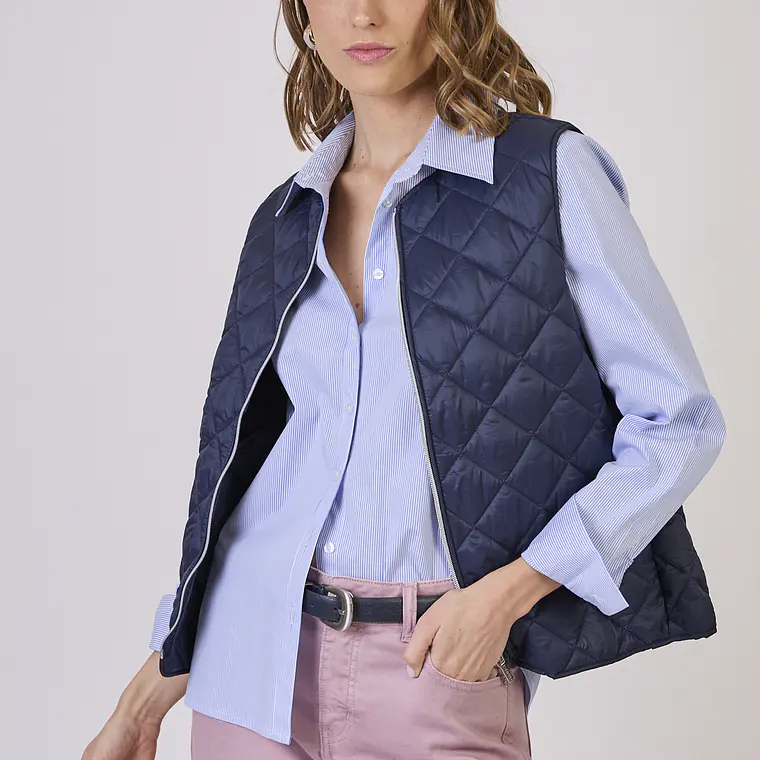 PARKA CUELLO REDONDO COLOR AZUL MARINO (TALLA M) 5