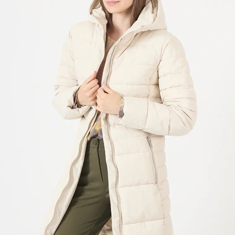 PARKA CUELLO CON GORRO COLOR CRUDO (TALLA L) 4