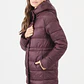 PARKA CUELLO CON GORRO COLOR BURDEO (TALLA S a L) - Miniatura 5