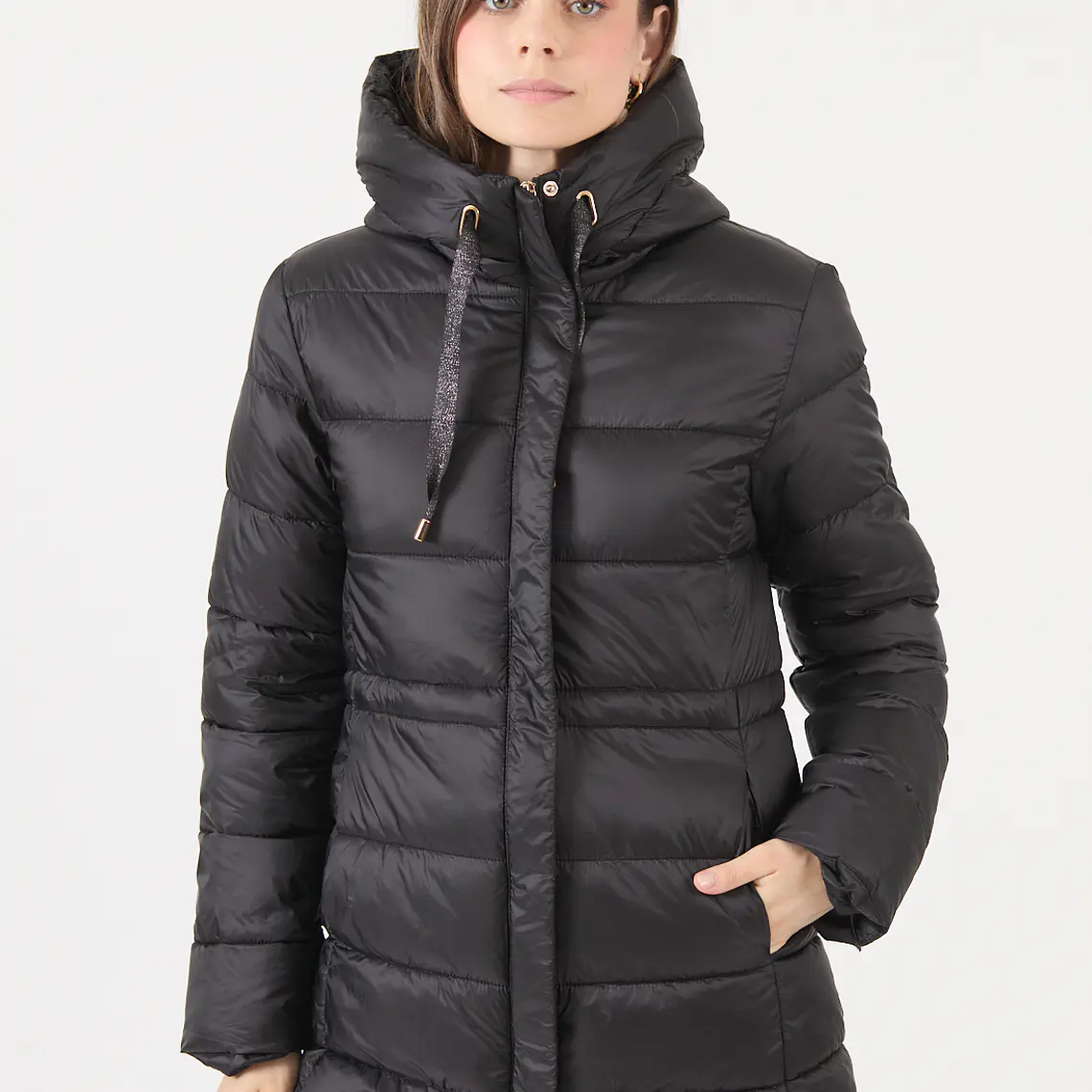 PARKA NEGRA CON GORRO (TALLA S a XL)  3