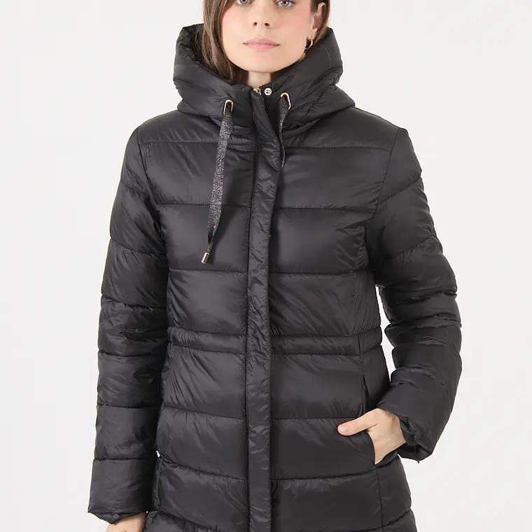 PARKA NEGRA CON GORRO (TALLA S a XL)  3