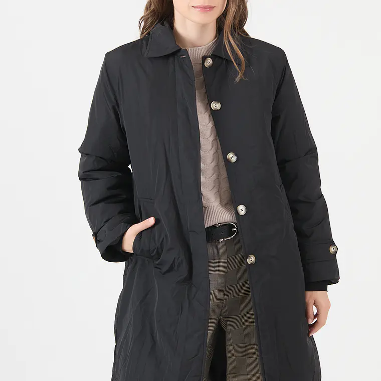 PARKA NEGRA CUELLO CAMISERO (TALLA S a XL)  2