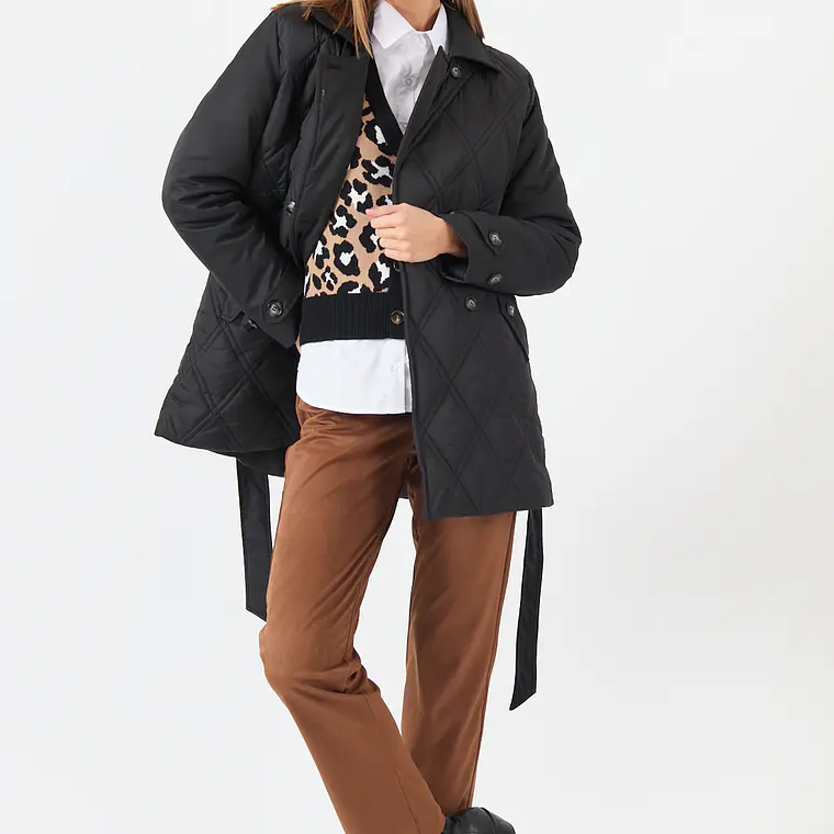 PARKA NEGRA CON LAZO  (TALLA S a XL) 2