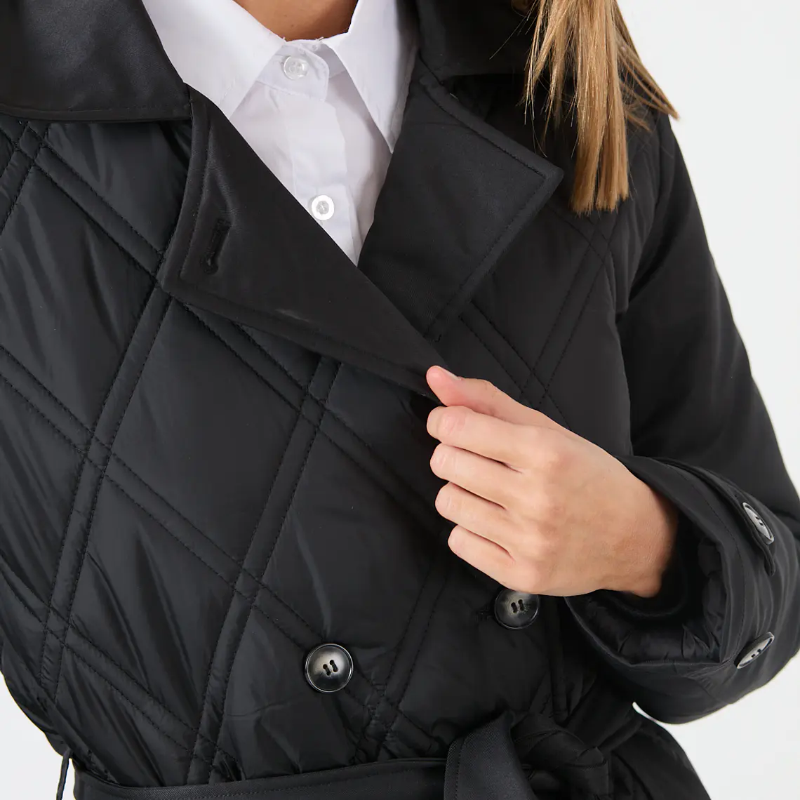 PARKA NEGRA CON LAZO  (TALLA S a XL) 3