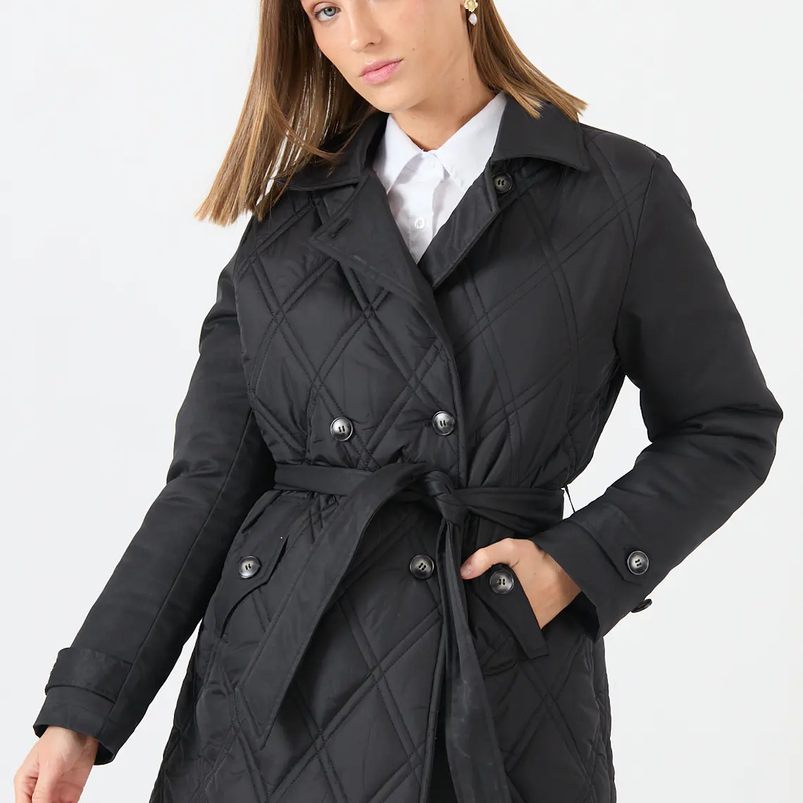 PARKA NEGRA CON LAZO  (TALLA S a XL) 4