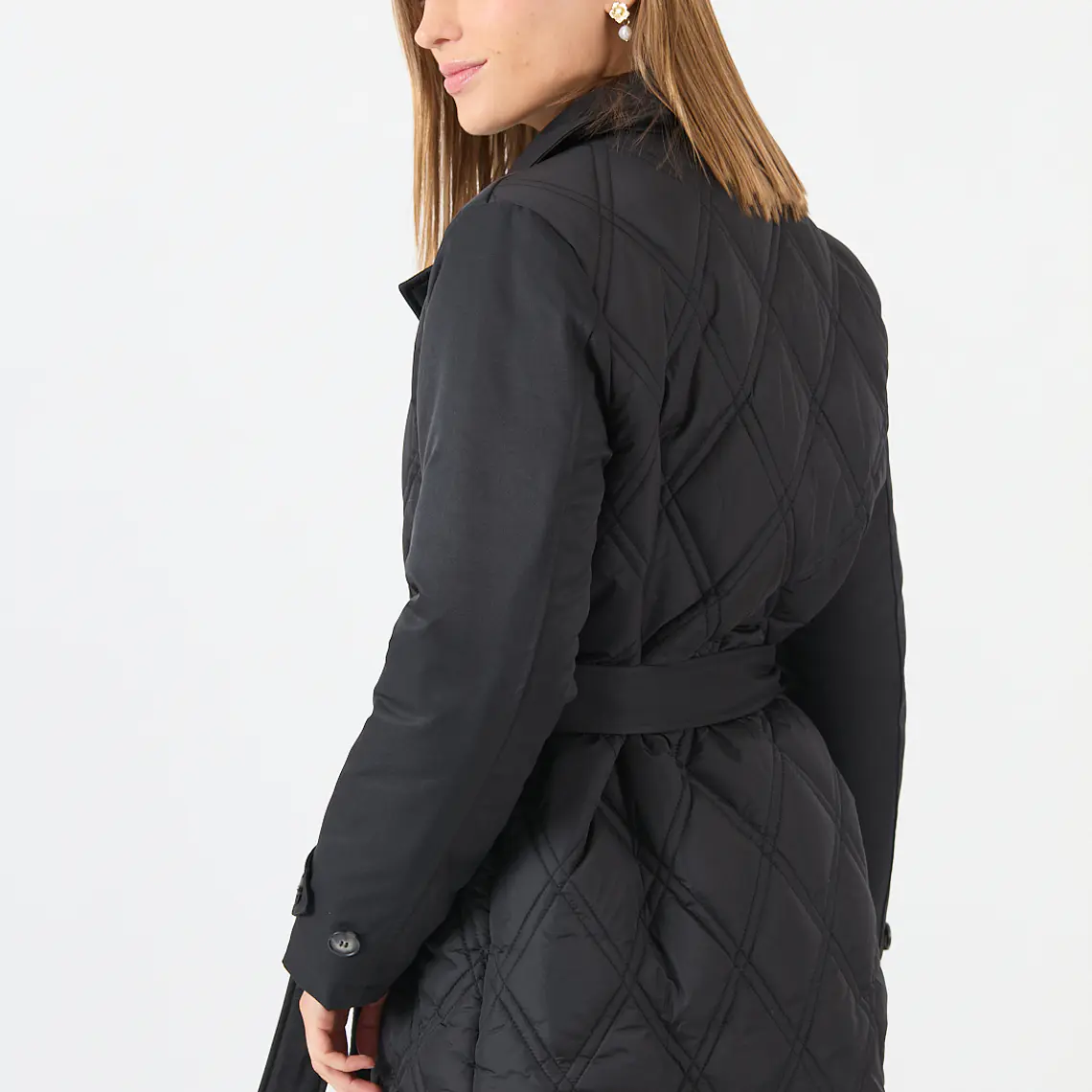 PARKA NEGRA CON LAZO  (TALLA S a XL) 5