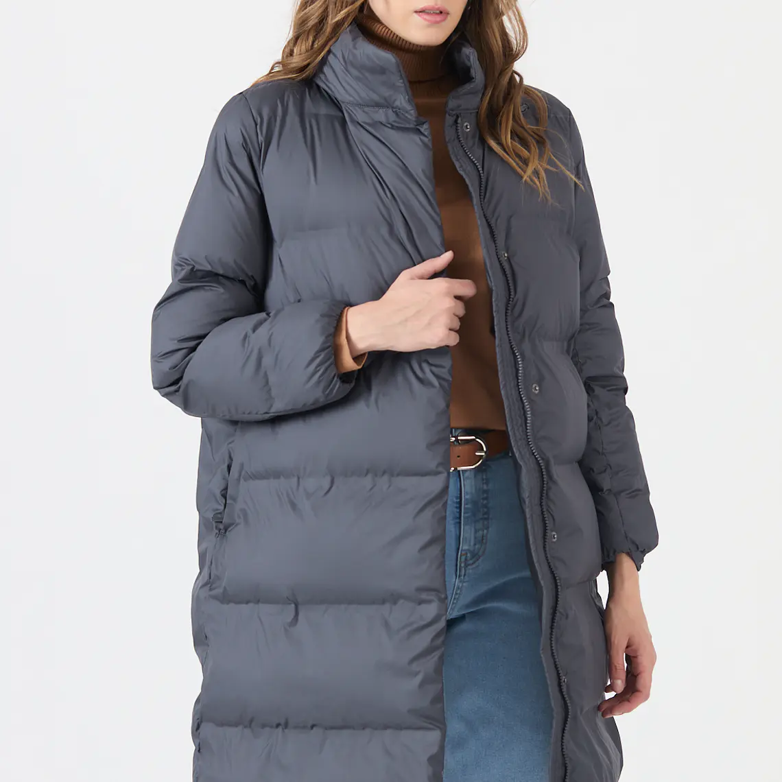 PARKA GRIS OSCURO CUELLO ALTO (TALLA S a XL) 1