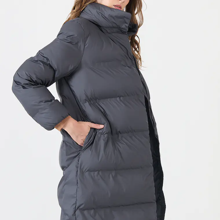 PARKA GRIS OSCURO CUELLO ALTO (TALLA S a XL) 4