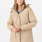 PARKA BEIGE CUELLO CON GORRO (TALLA M a XL) - Miniatura 1