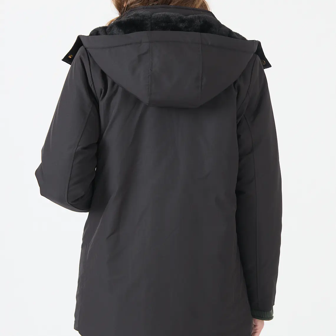 PARKA NEGRO CUELLO CON GORRO (TALLA S a XL) 5