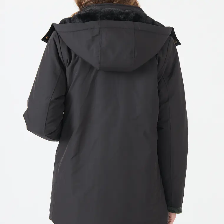 PARKA NEGRO CUELLO CON GORRO (TALLA S a XL) 5