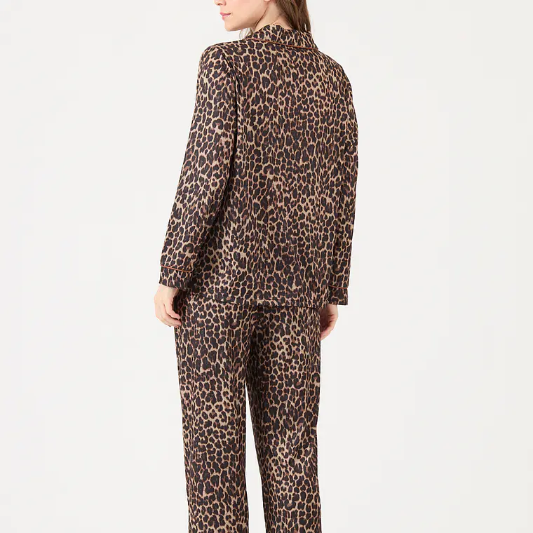 PIJAMA ESTAMPADO CAFÉ (TALLA L) 5