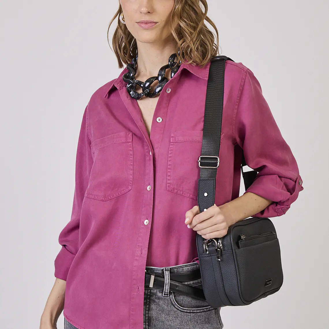BLUSA LYOCELL ROSA (TALLA M) 2