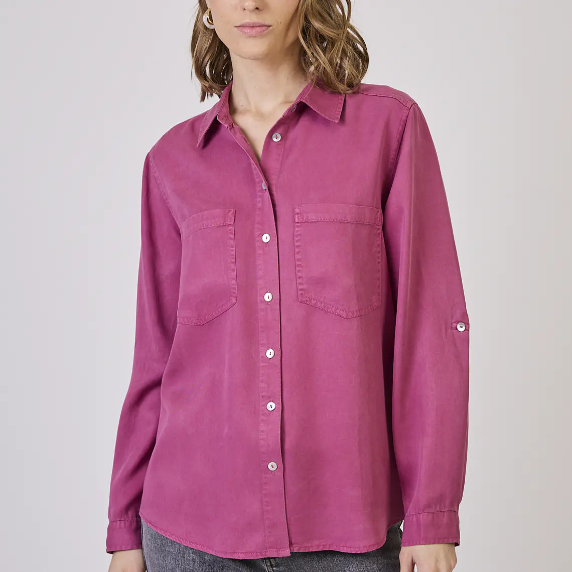 BLUSA LYOCELL ROSA (TALLA M) 1