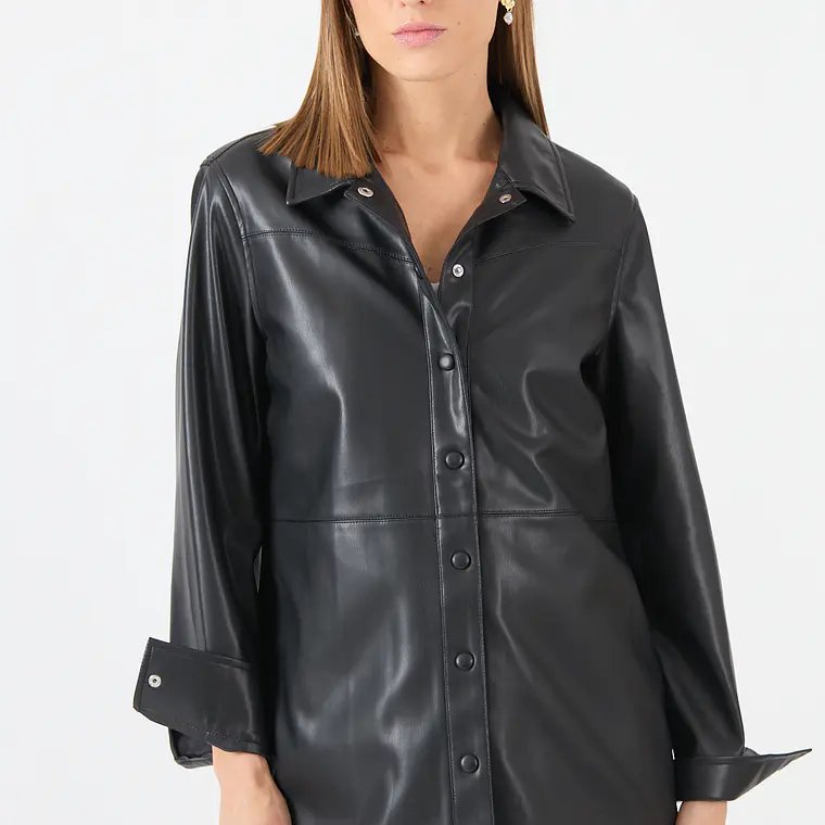 BLUSA NEGRO ESTILO CUERO (TALLA M a XL) 1